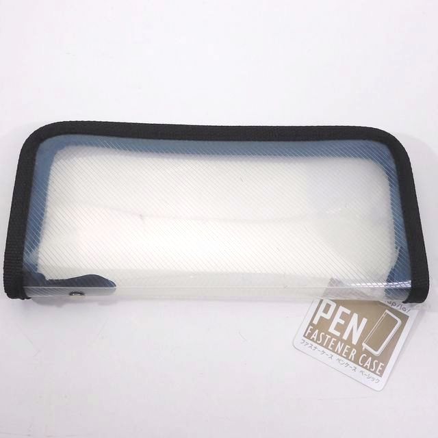 文具 キャップ ペンケース ファスナーケースペンベーシック ブラック 100均商品で経費削減 ぱちぱち通販