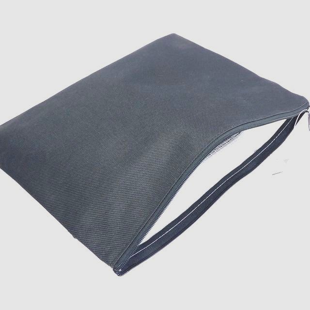 バッグ ポーチ キーホルダー ポーチ ｗファスナーポーチ ｂ５ ブラック 100均商品で経費削減 ぱちぱち通販