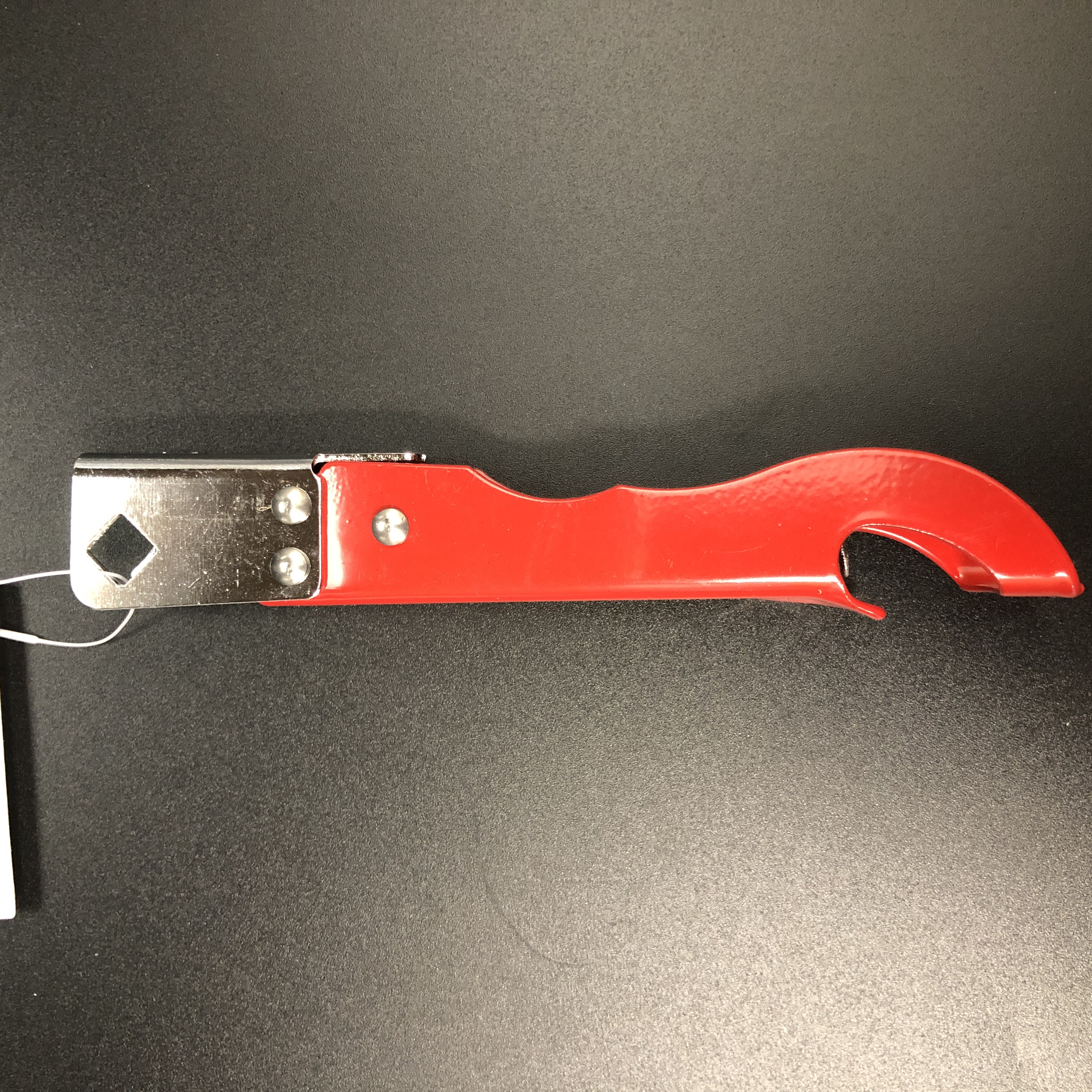 キッチン用品 栓抜き オープナー 三徳缶切り レッド 100均商品で経費削減 ぱちぱち通販