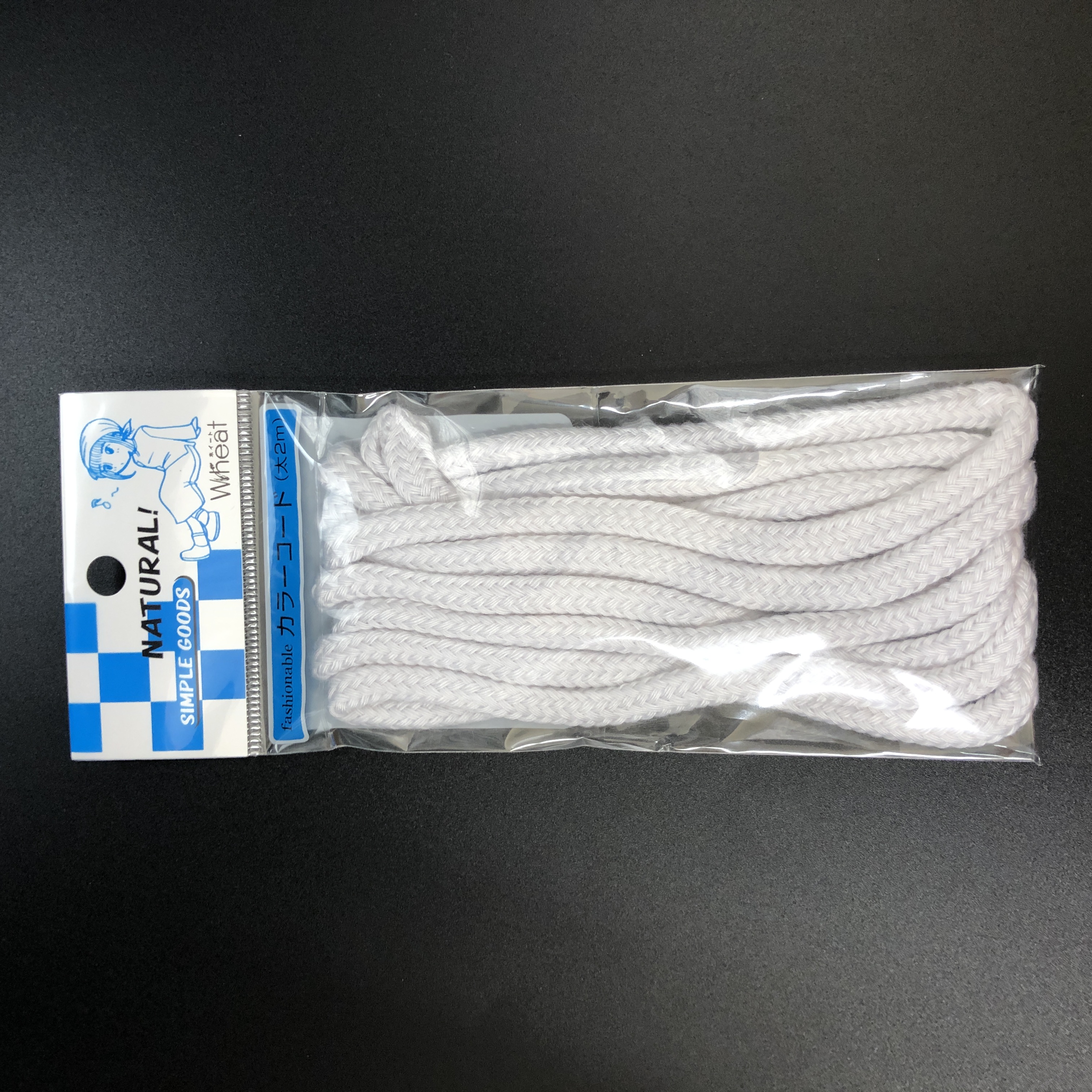手芸用品 手芸用品 カラーコード 太２ｍ ホワイト 100均商品で経費削減 ぱちぱち通販