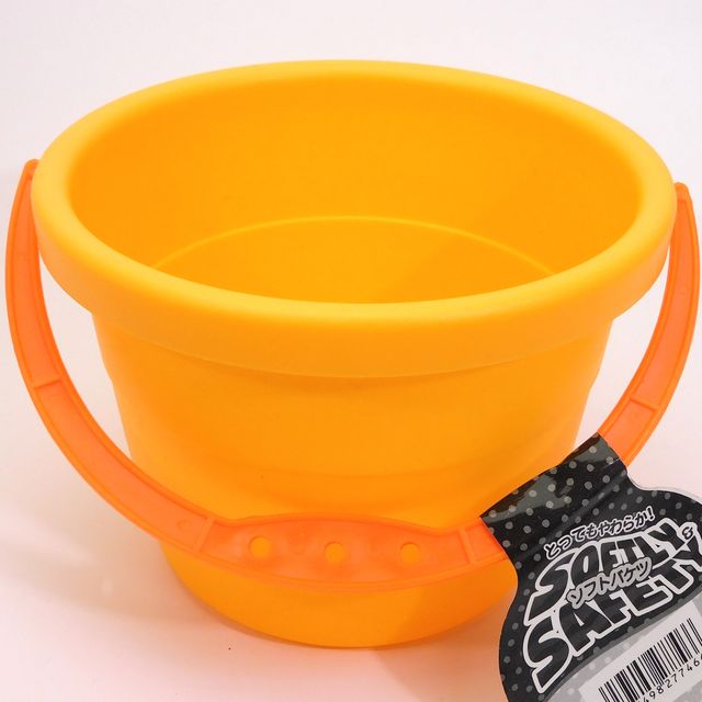 バス用品 バス用品 ソフトバケツ オレンジ 100均商品で経費削減 ぱちぱち通販