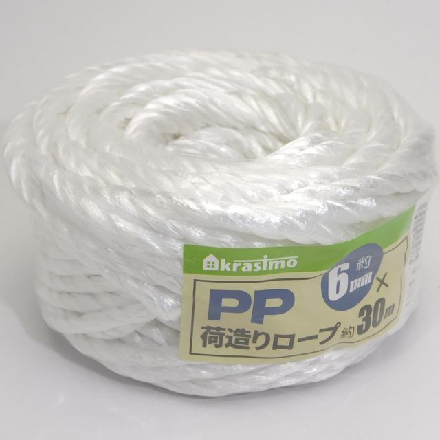 工具 資材 消耗資材 ppロープ 6mm 30m ホワイト 100均商品で経費削減 ぱちぱち通販 工具 資材 消耗資材 ppロープ 6mm 30m ホワイト 100均商品で経費削減 ぱちぱち通販