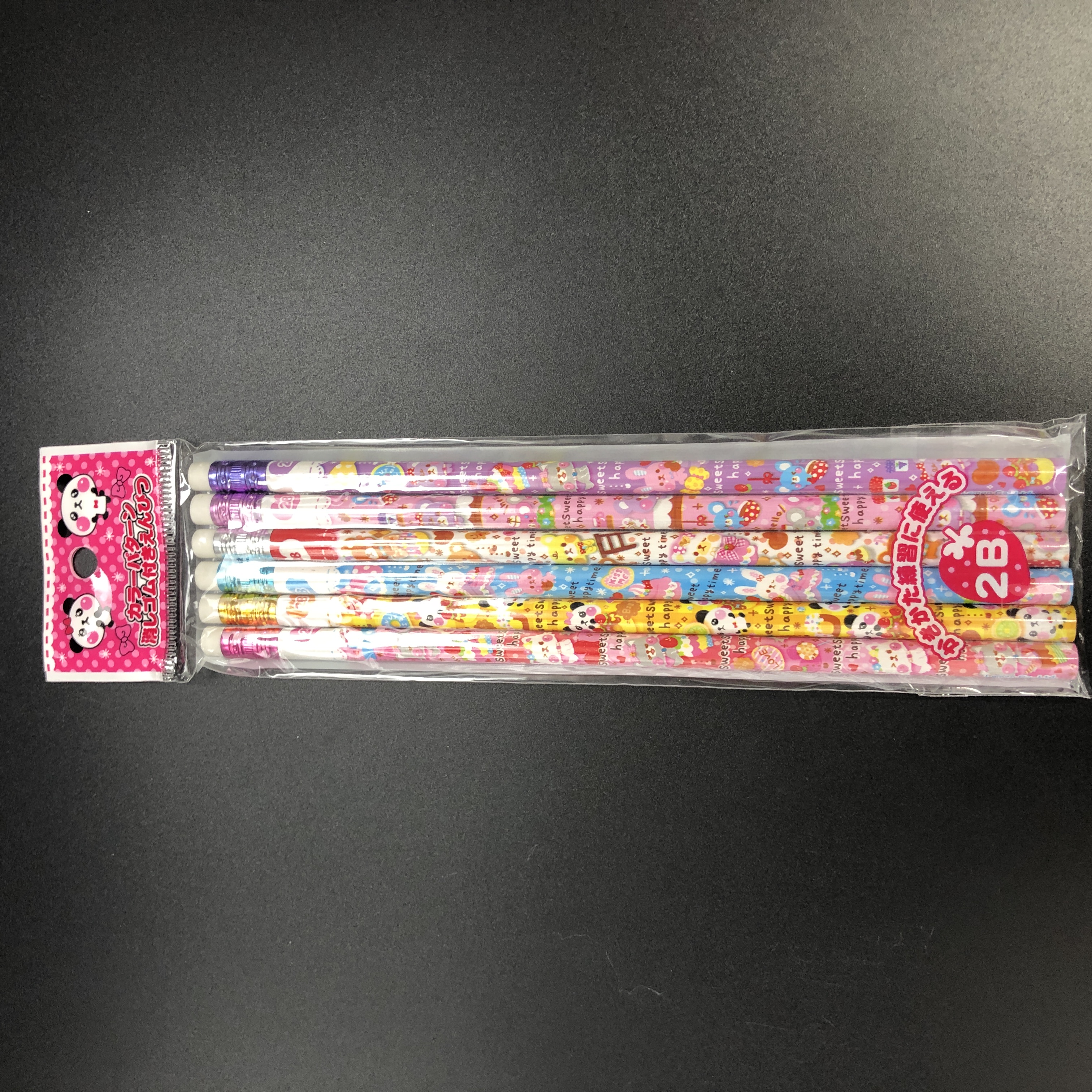 文具 筆記用具 鉛筆 色鉛筆 鉛筆キャップ 消しゴム付えんぴつ ２ｂ ６ｐ 100均商品で経費削減 ぱちぱち通販