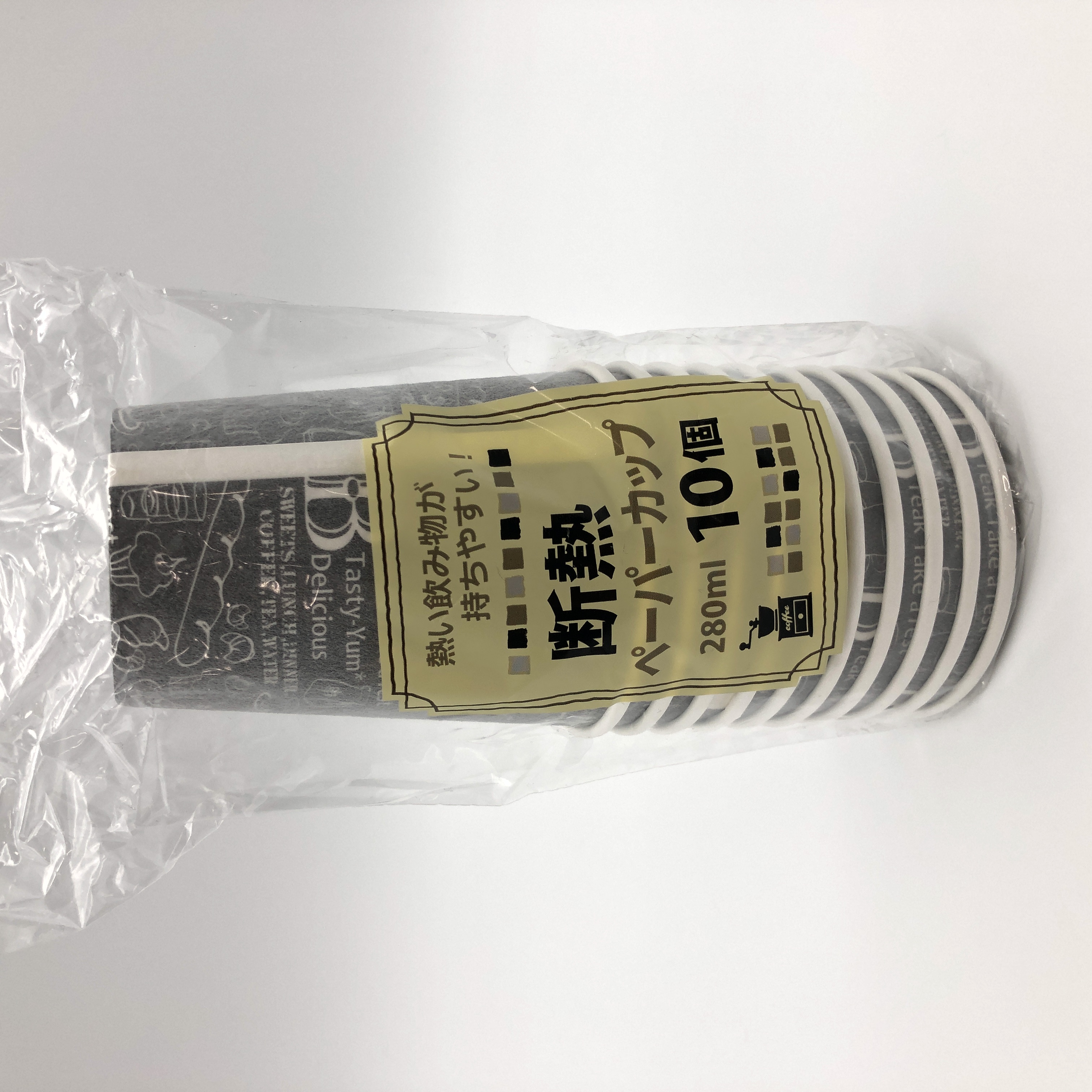 春の行楽 使い捨てコップ 耐熱ペーパーカップ280ｍｌ10ｐ 100均商品で経費削減 ぱちぱち通販