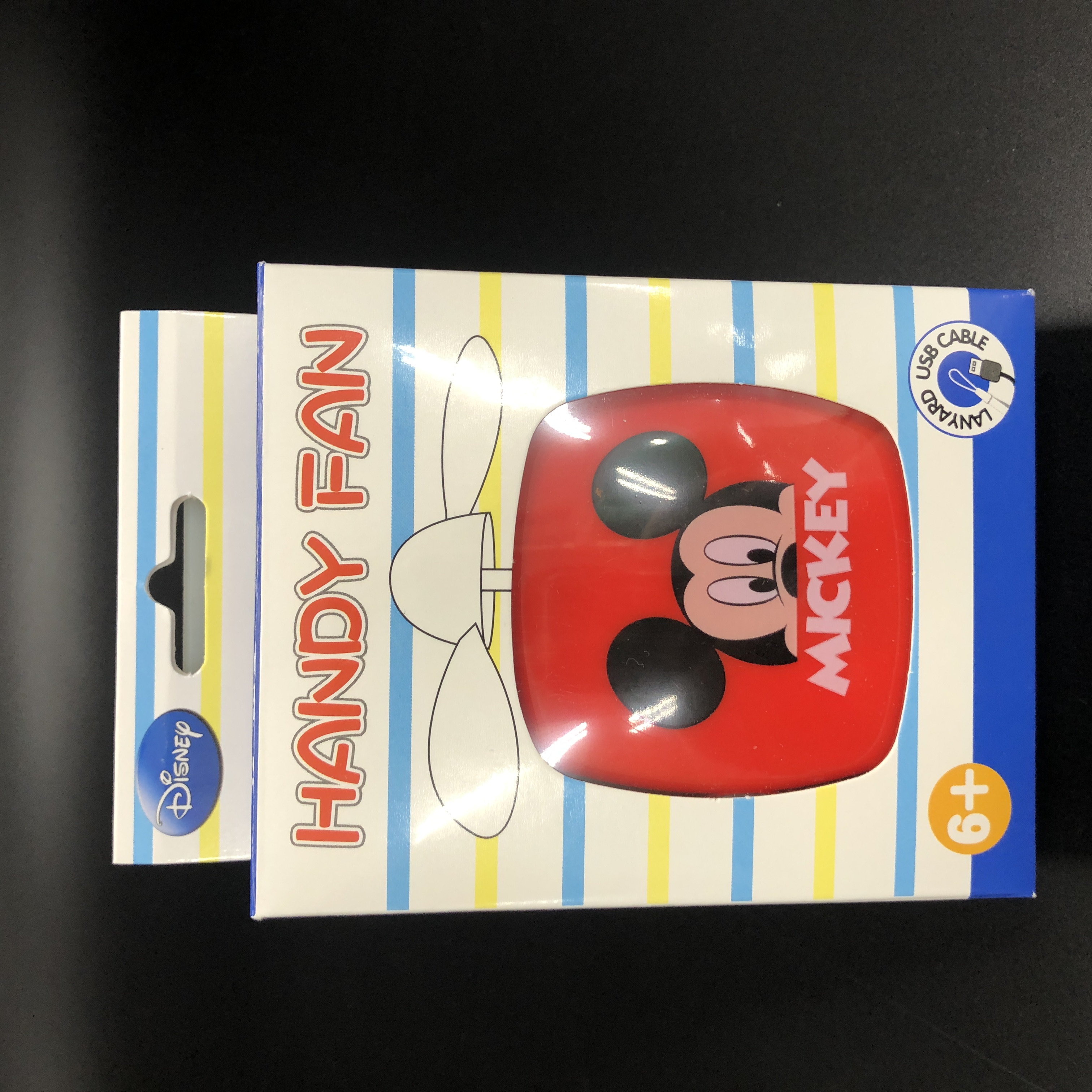 21 Summer 渇く夏に 潤いを せんす ディズニースクエア扇風機ストラップ付 ミッキー 100均 商品で経費削減 ぱちぱち通販
