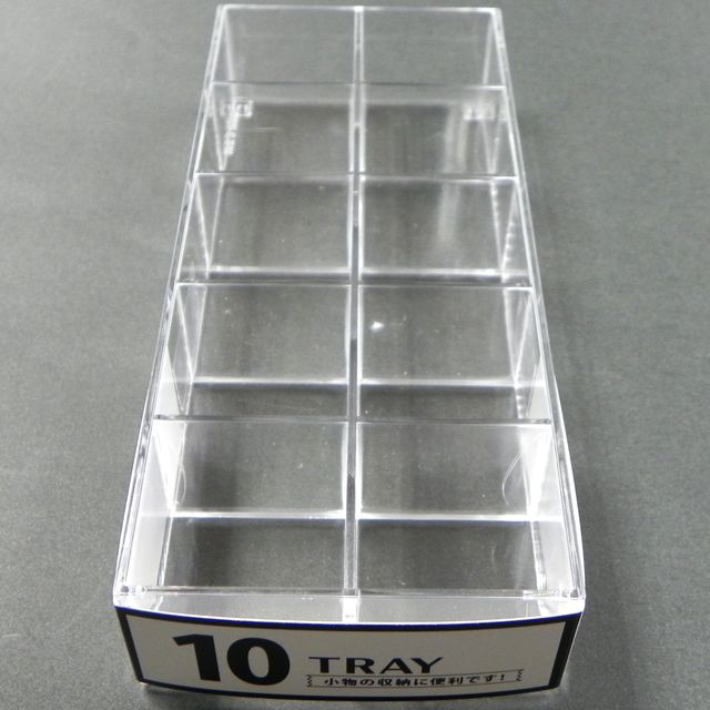 収納用品 整理トレー デスク収納 仕切り１０トレー 100均商品で経費削減 ぱちぱち通販