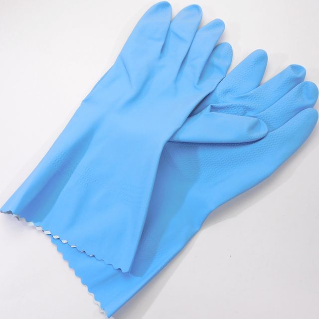 キッチン用品 台所用品 ゴム手袋 ビニール手袋 ゴム手袋 厚手タイプ ｌｌ ブルー 100均商品で経費削減 ぱちぱち通販