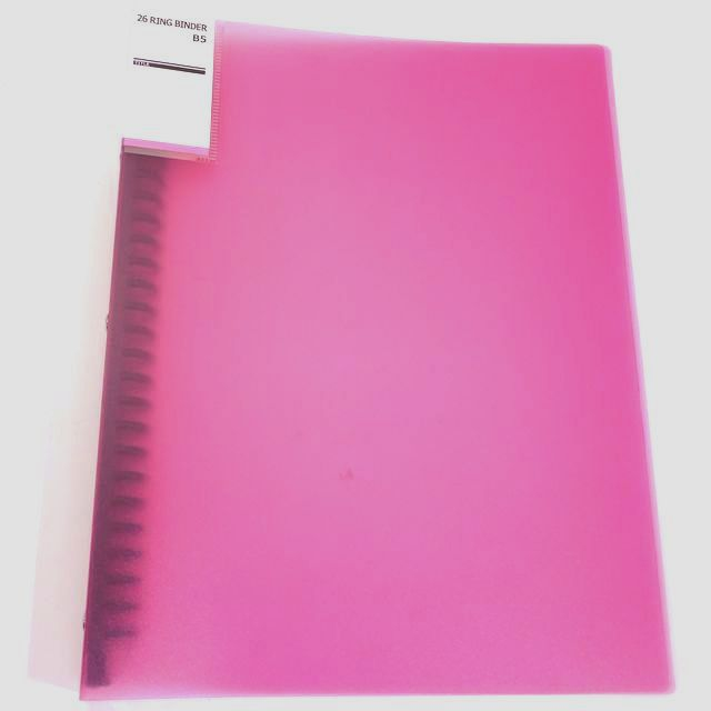 文具 ファイル ファイル ｂ５ ２６穴リングバインダー ピンク 100均商品で経費削減 ぱちぱち通販