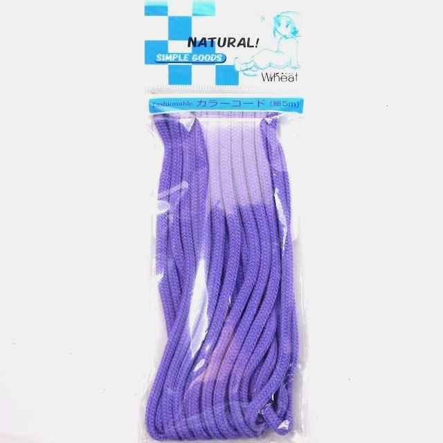 手芸用品 手芸用品 カラーコード 細5m パープル 100均商品で経費削減 ぱちぱち通販