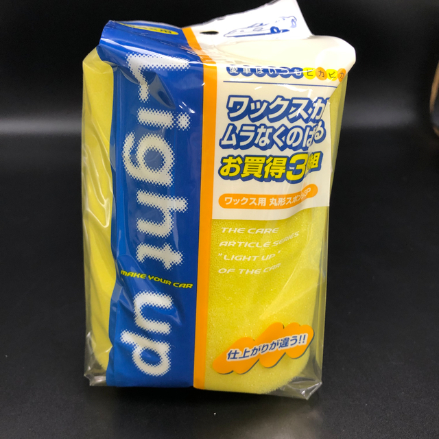 車 バイク 自転車用品 お掃除用品 ワックス用丸型スポンジ ３ｐ 100均商品で経費削減 ぱちぱち通販