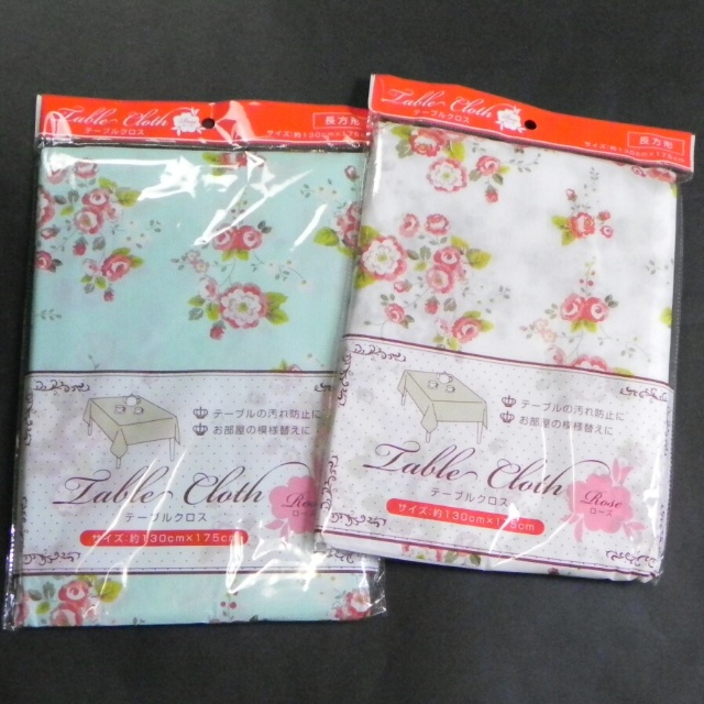 キッチン用品 卓上用品 テーブルクロス ローズ ピンク 100均商品で経費削減 ぱちぱち通販