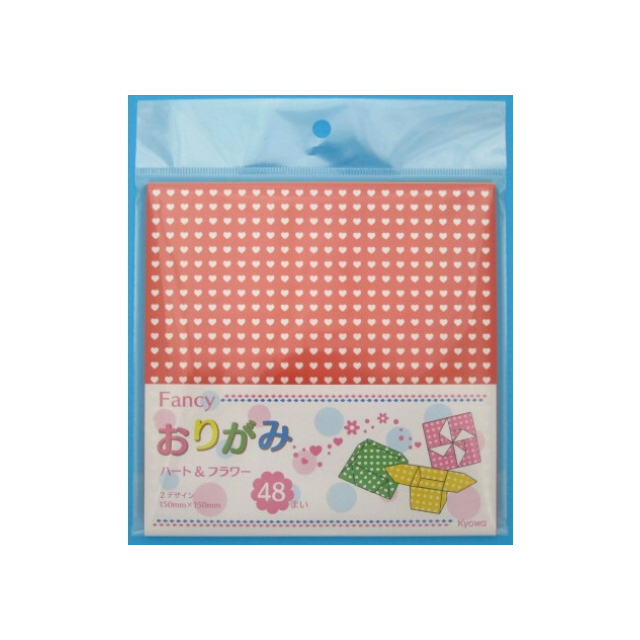 文具 学童文具 おりがみ 紙テープ ファンシーおりがみ ハート フラワー 100均商品で経費削減 ぱちぱち通販