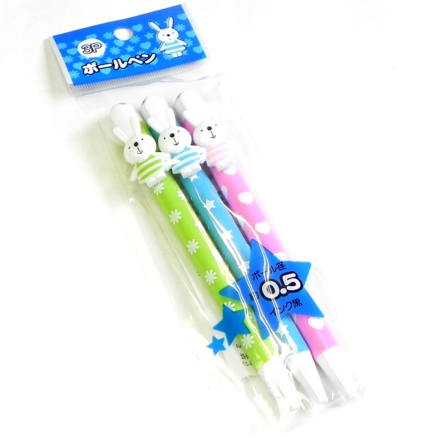 文具 ボールペン ボールペンキャラクター付クリップ 3本 100均商品で経費削減 ぱちぱち通販 文具 ボールペン ボールペンキャラクター付クリップ 3本 100均商品で経費削減 ぱちぱち通販