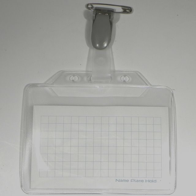 文具 :: 事務用品 :: ネームホルダー :: クリップ付名札ホルダー ２個入り - 100均商品で経費削減|ぱちぱち通販