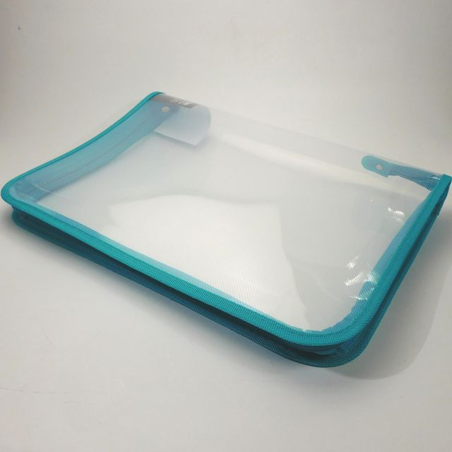 トラベル 圧縮ブクロ チャック袋 ジッパーバック ｂ４ ファスナーファイルケース グリーン 100均商品で経費削減 ぱちぱち通販